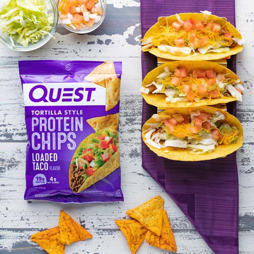 Tortilla Style Protein Chips - Loaded Taco (8 Bags)